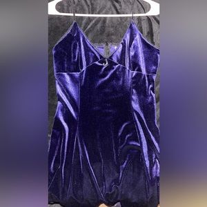 Velvet purple moon pendant dress